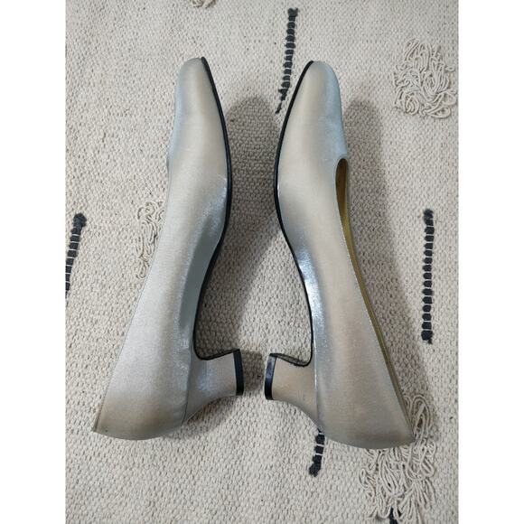 Vintage VTG Salvatore Ferragamo Florence Ice Blue Slip on Pumps Size 9.5 - Picture 9 of 12